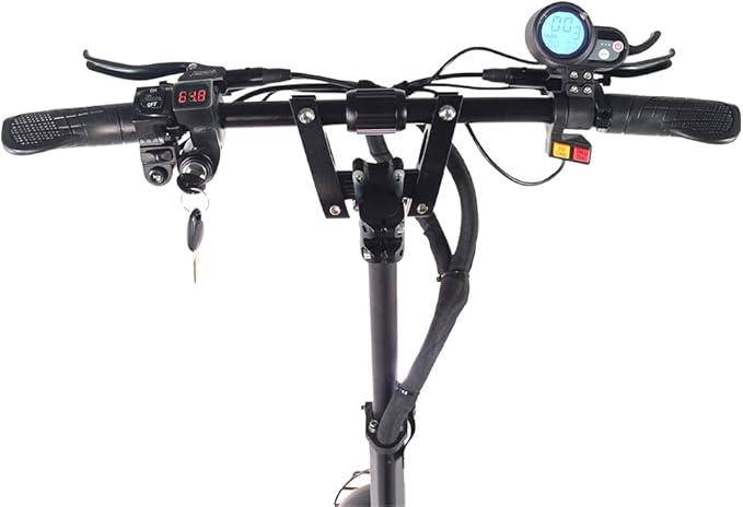 Electric Scooter Folding Handlebar, Universal Steering Handlebar 25.4/31.8mm, Aluminum Alloy 90° Adjustable Crossbar, Length 600mm Light Weight 533g, For Electric Bicycles, Cycles