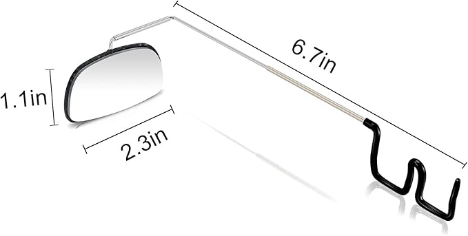 Accmor 2pcs Bike Eyeglass Mirror, 360 Degree Adjustable Bicycle Cycling Rear View Wide Angle Mirror, Riding Accessories