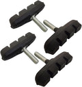 Bike Brake Pads Set, Cantilever Brake Pads For Road Bikes Mountain Bike With 55Mm Thread Post Blocks Cycling Shoes Replacement Blocks Lightweight, All Weather Compatible Black Rubber Construction