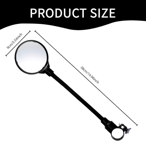 2 Pack Bike Mirror, Adjustable 360° Rotatable Acrylic Convex Handlebar Rearview, Shockproof Wide Angle, Easy Install Rubber Strap, Fits 22-32mm For Mtb, Road Bike, E-Bike, Scooter Safety Cycling