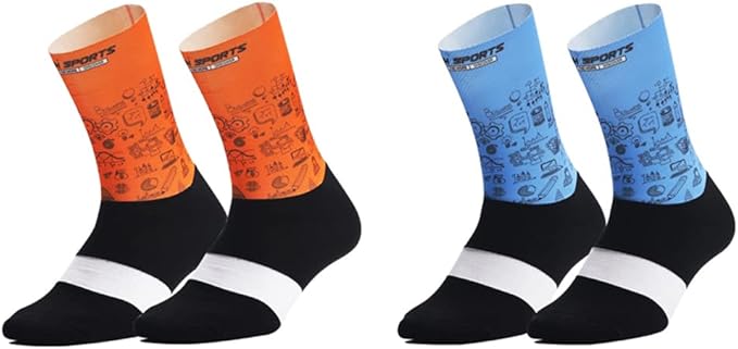Cycling Socks Pro Mens Womens Riding Socks Bicycle Bike Sport Ankle Athletic Socks XC MTB BMX White Yellow Blue Green Red