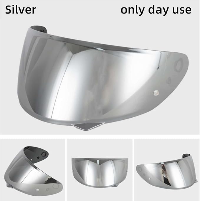 HJ-34P Visor Shield Replacement,HJC C10 Motorcycle Helmet Visor Compatible with HJ-34P HJC C10 UV Protection (Silver)