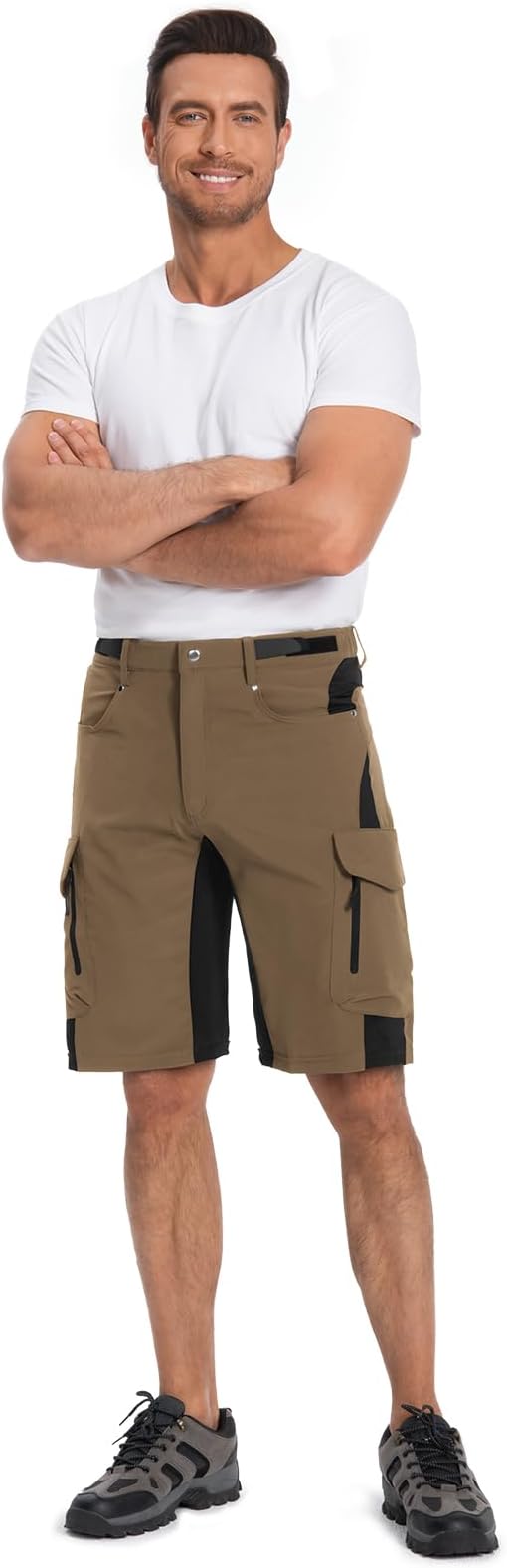 Ally Mens Mountain Bike Shorts 4D Padded Bike Shorts Baggy Cycling Biking Bicycle Biker Shorts Loose-fit with 6 Pockets