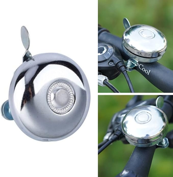 Riloer Bike Bell, Rotary Action, for City Bikes, Cruisers, Road Bikes or MTB, Fits Handlebar diameters 21 to 24mm, Riten Bicycle Bell