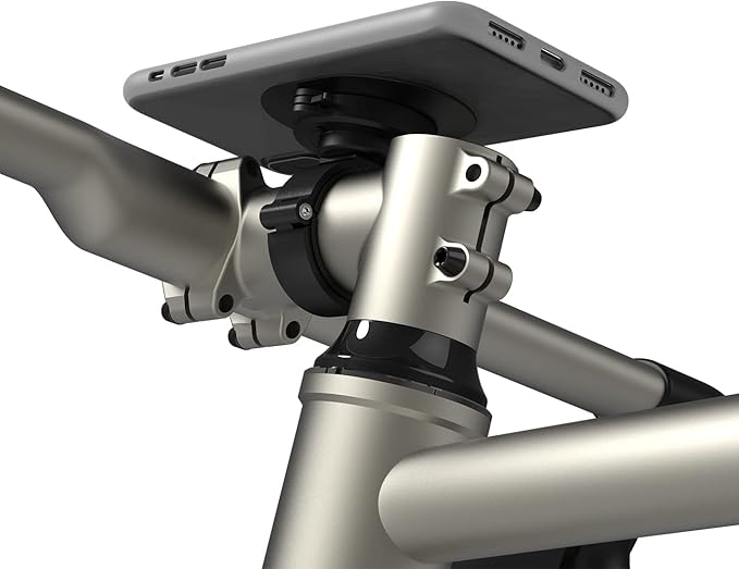 sincetop Bike Phone Mount, Secure Lock & Quick Release Bike Cell Phone Holder - Aluminum Stem/Handlebar Phone Mount for Bicycle/MTB/Scooter, Motorcycle Phone Holder for iPhone and 4"-7.3" Smartphones