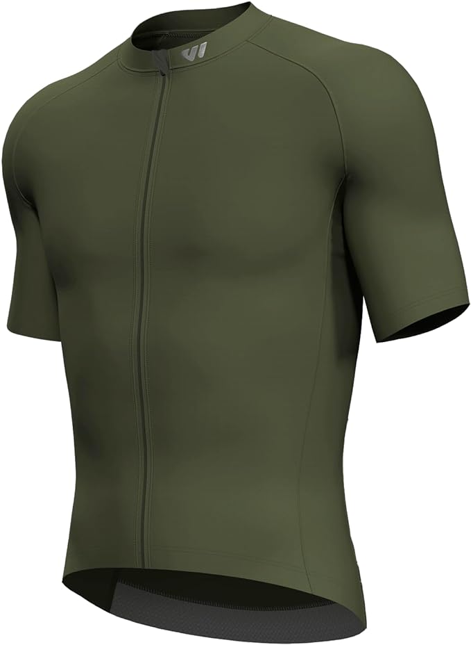 Lo.gas Cycling Jersey Men Short Sleeve, Road Bike Jerseys Full Zipper with Pockets, Bicycle Clothing Breathable Quick Dry