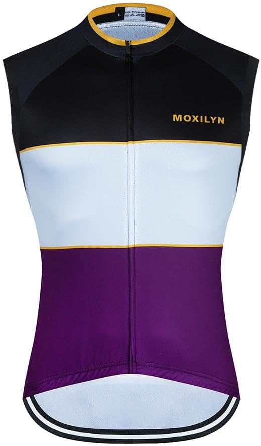 MOXILYN Men's Cycling Jersey Sleeveless Vests Bike Tank Quick Dry Bicycle Shirts Breathable Riding Clothing Top