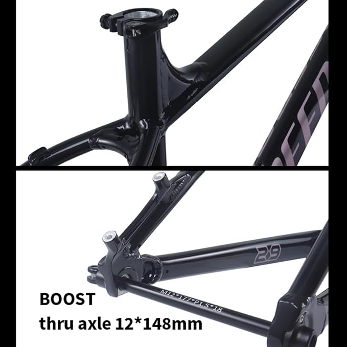 Hardtail Mountain Bike Frame 26/27.5/29er XC MTB Frame S/M/L Aluminum Alloy Disc Brake Frame Thru Axle 12 * 148mm Internal Routing