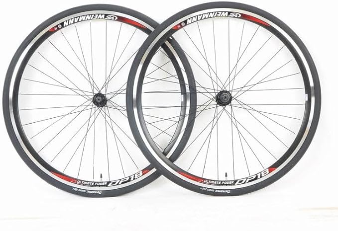 700c Weinmann DP18 Road Bike Bicycle Wheels 700 x 28c Dynamic Sport Tires and Tube Package Pair WheelSet