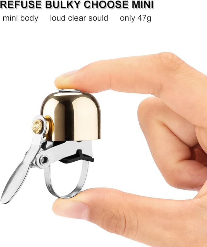 ROCKBROS Bike Bell Classic Bicycle Bell for Bike Ring Bell with Loud Sound Bells for Road Mountain Bike Handlebars Adults