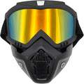 Motorcycle Helmet Goggles, Fog-Proof Goggle Face Protection Mask, Riding Racing Goggles For Men Women (Golden)