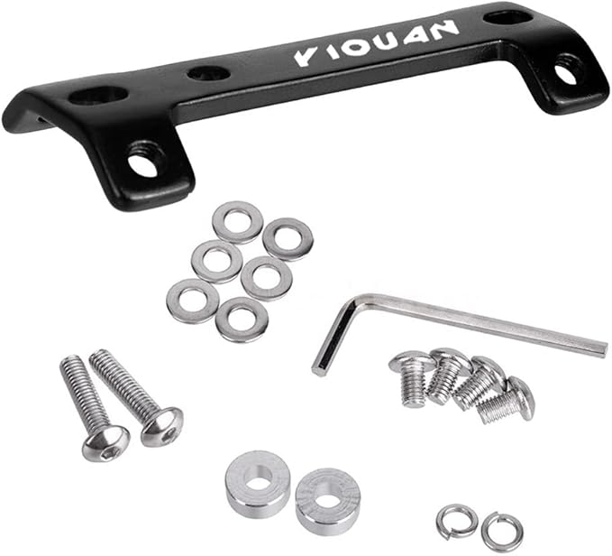 Bike Bottle Cage Adapter Aluminum Alloy Double Headed Bicycle Bottle Cage Extender High Hardness Adjustable Bottle Mount Seat Post Water Bottle Holder with Installation Tool