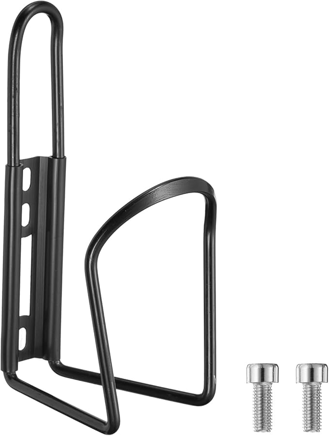 HARFINGTON Bicycle Water Bottle Cage Lightweight Aluminum Basic Bike Universal Water Bottle Holder Mount with Screws for Mountain Road Gravel