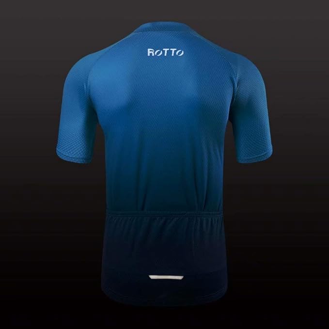 ROTTO Cycling Jersey Mens Bike Shirt Short Sleeve Gradient Color Series