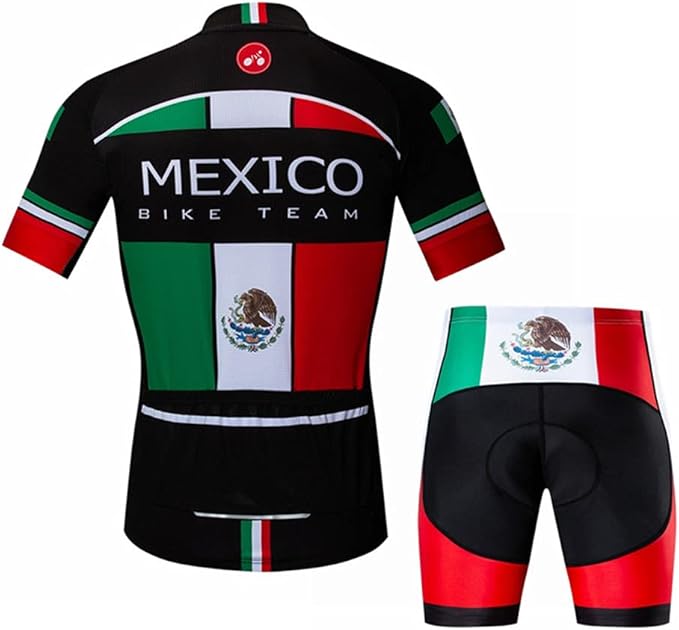 Hotlion Men's Cycling Jersey Sets Gel Pad Summer Bike Clothing Suit Breathable Bike Clothes with 3 Rear Pockets