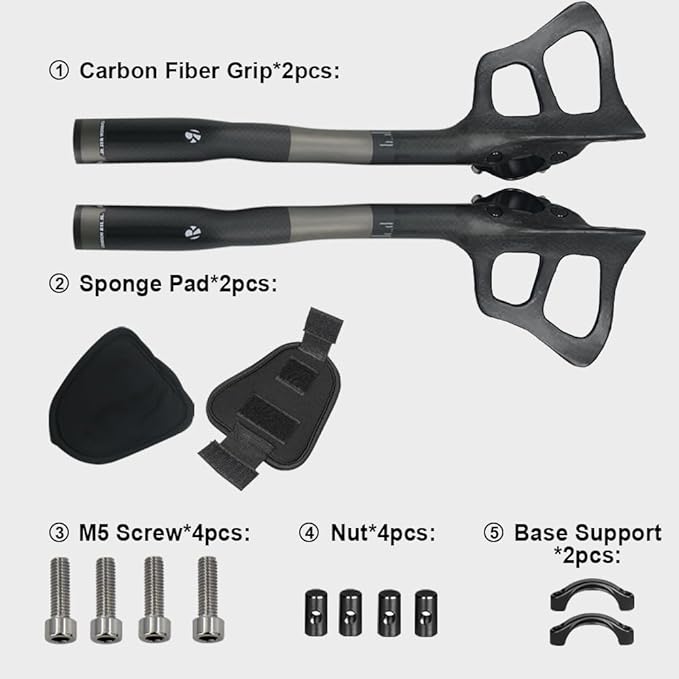 aero bars for road bike profile designs triathlon bike handlebar RXL SL aerobars triathlon rest handlebar 340mm clip on aero bars 3K matte grey compact aero handlebars
