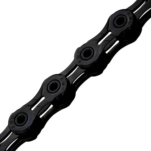 KMC 10-Speed DLC10 Series High-Performance Chain | for Road/Mountain/Gravel | Shimano, SRAM, and Campagnolo Compatible | 116 Links, Missing Link Included | Black