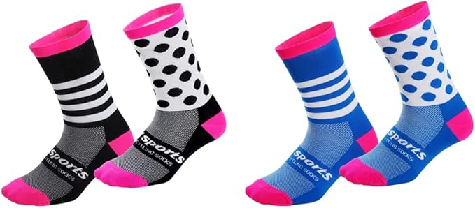 Cycling Socks Pro Mens Womens Riding Socks Bicycle Bike Sport Ankle Athletic Socks XC MTB BMX Black Pink Blue Green Orange