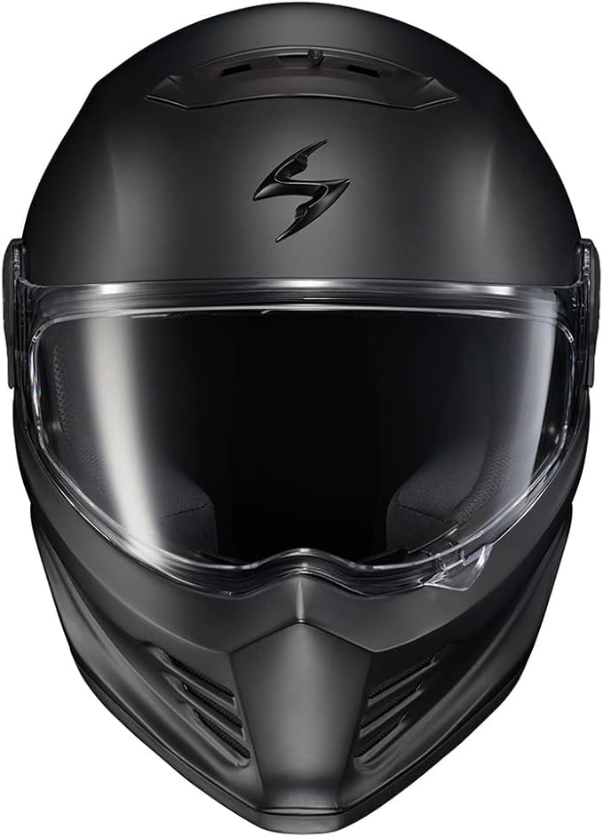 ScorpionEXO Covert FX Full Face Adult Motorcycle Helmet Street Fighter Style - Bluetooth Ready Speaker Pockets DOT ECE Solid (Matte Black - X-Large)
