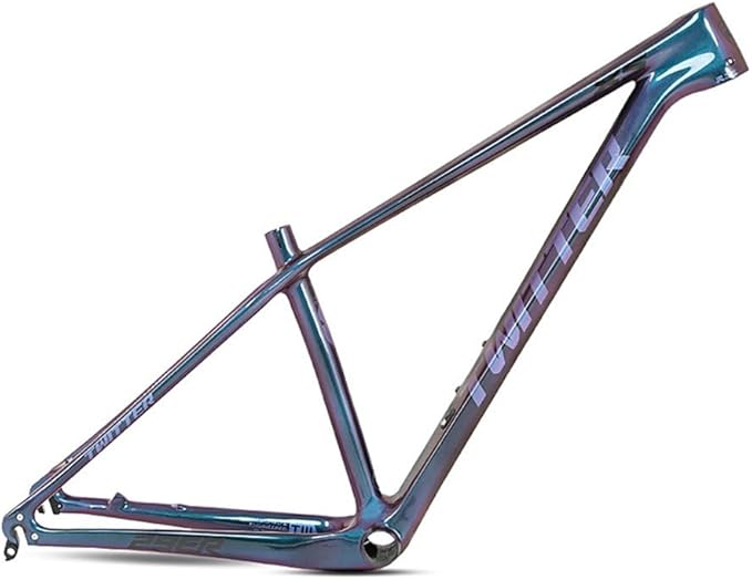 TUJISEK 27.5 29er Mountain Bikes Frame Carbon Fiber 15''/17''/19'' Mountain Bikes Frame QR 5 * 135mm Disc Brake XC Frame Full Colour Change Internal Routing