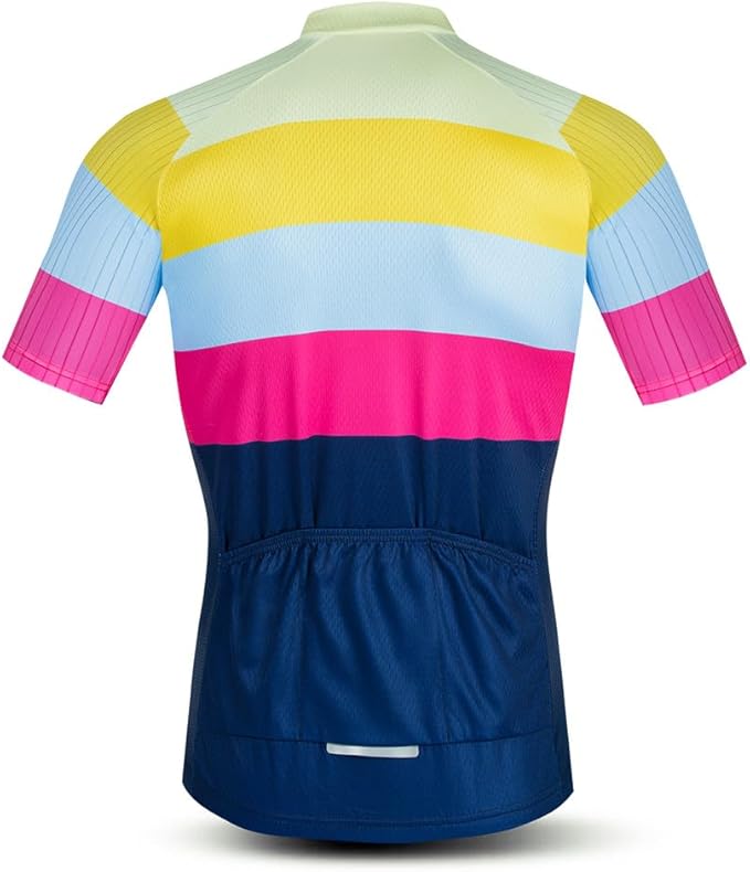 JPOJPO USA Cycling Jersey Men Road Bike Shirt Summer Biking Tops Short Sleeve Bicycle Clothes Cycle Wear Breathable