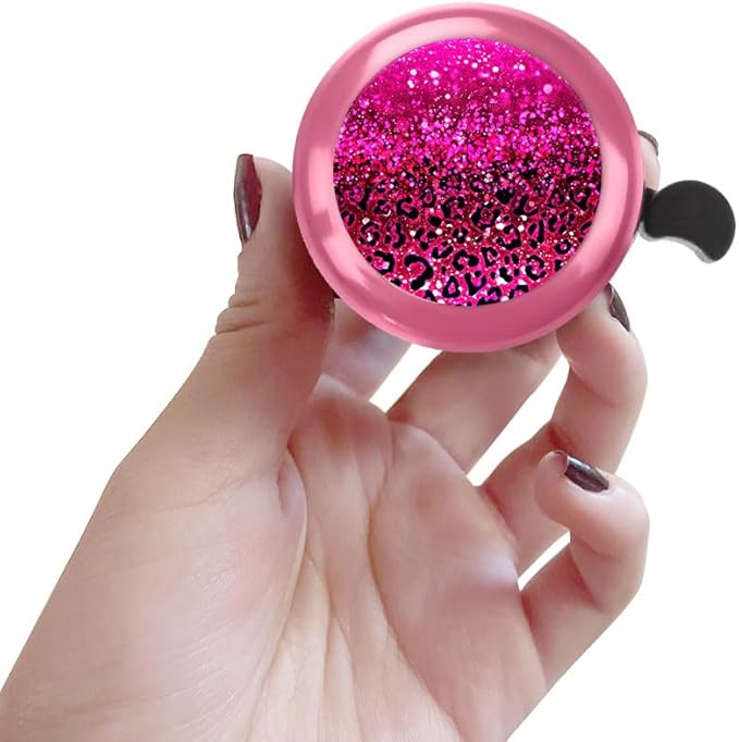 WIRESTER Pink Aluminum Round Bike Bell, Classic Ring Bicycle Bell, Bike Accessories Bell Ring for Adults Kids Girls Boys