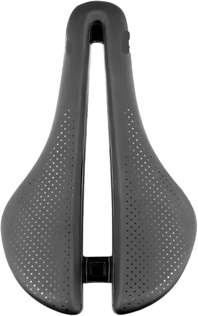 Hollow Leather Bicycle Saddle, Comfortable Bike Seat for Road, MTB & Racing Bikes, 250×155mm