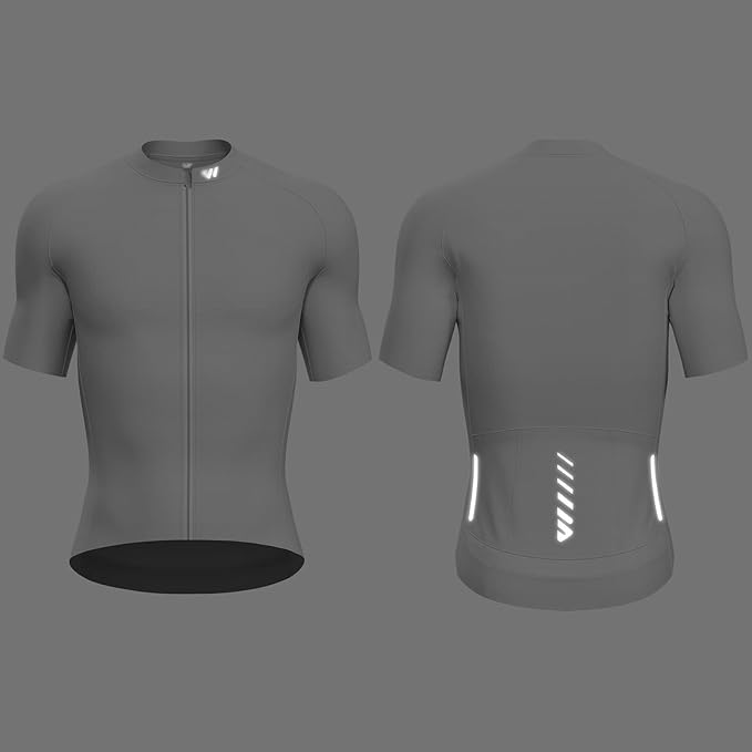 Lo.gas Cycling Jersey Men Short Sleeve, Road Bike Jerseys Full Zipper with Pockets, Bicycle Clothing Breathable Quick Dry