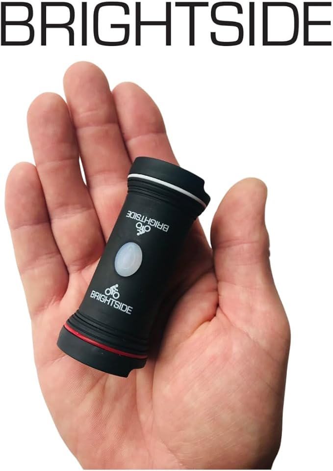 Brightside Bike Helmet Light. 360 Degree 3 in 1 Bright Safety Light for All Cyclists. Dual Front & Rear. 43 Hour Runtime. Easy Fitting to Most Helmets. 7 Modes, Waterproof & Rechargeable