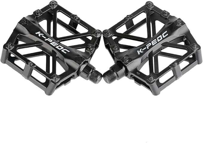 TXJ Sports Bike Pedals 9/16" Bicycle Pedals Mountain Bike, Aluminium Lightweight Platform Pedals for BMX MTB Road Bikes