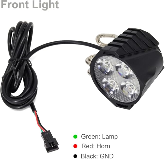 Ebike Headlight and Tail Light Sets,24-48V Ebike Turn Signal Kit,E-Bike Front Rear Warning Lights with Switch for Electric Bike