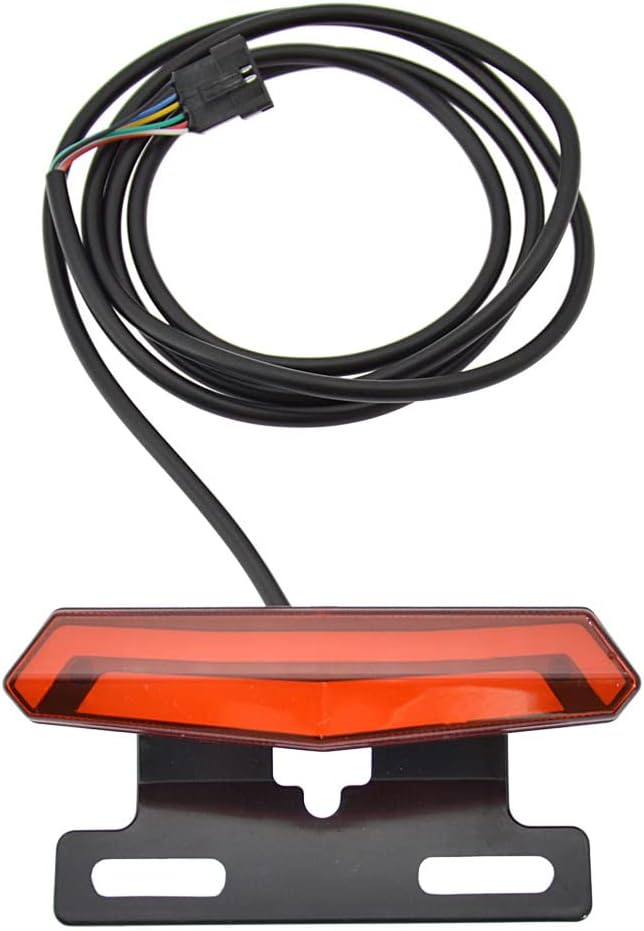TEQIN Ebike Headlight and Tail Light Sets, 24V - 48V Front Rear Warning Lights Kit, LED Night Spotlight Cycling Modification Parts, E-Bike Headlight Turn Signal Rear Light with Switch 24-48V