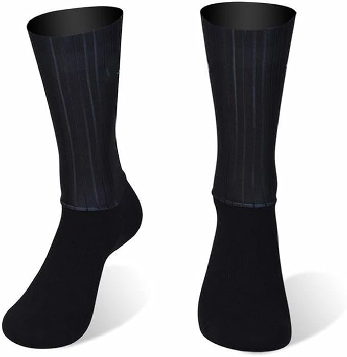 Aero Socks Cycling Aero Socks For Men Anti-Slip Silicone Aero White Line Cycling Sports Running Socks 6-11