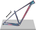 Carbon Bike Frame 27.5er 29er Discoloration Mountain Bike Frame XC 15'' 17'' 19'' Disc Brake Hardtail Bike Frame Thru Axle 12x142mm Internal Routing(Red,29 * 15'')