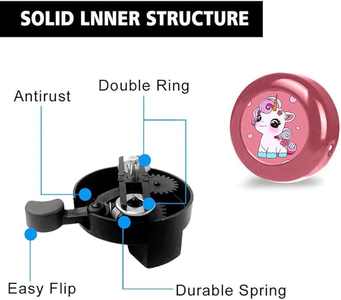 KANGHAR Case Bike Bell Cute for Kids Girls Boys Pink