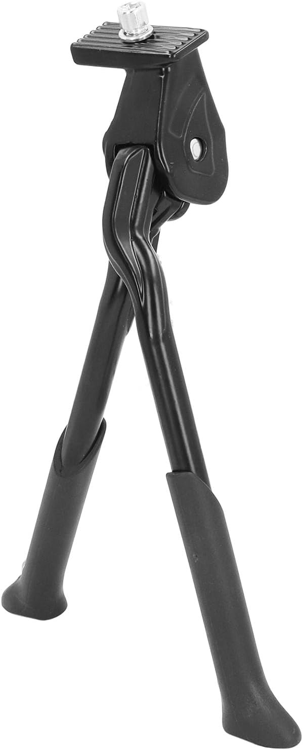Double Leg Bike Kickstand, Aluminum Alloy Bicycle Stand with 7 Holes Height Adjustable Anti Slip Foot Stand Mount Parking Rack for Mountain Road Bike