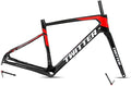Carbon Road Bike Frameset Disc Brake 700C Off-Road Racing Frame 45/48/51/54cm Front 100mm Rear 142mm Thru Axle Frame Set(Black,51CM)