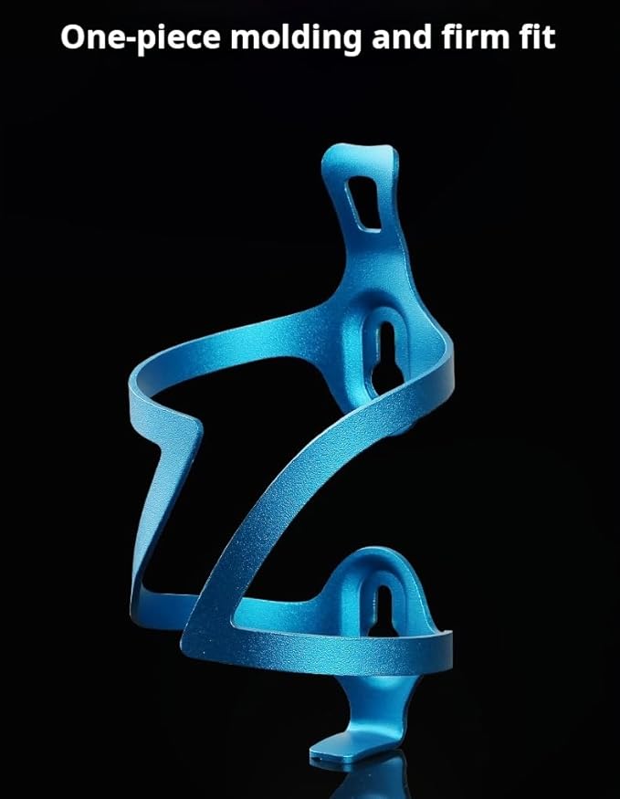 Premium Aluminum Alloy Bike Cup Holder - - Durable Water Bottle Cage for Bicycle, Road Bike, Mountain Bikes (Blue)