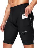 Bikewa Padded Bike Shorts for Men 4D Cycling Road Riding Biking Padding Bicycle Shorts with Phone Pockets