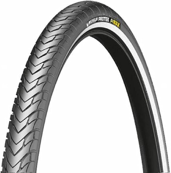 Michelin Protek Max BR Bicycle Tires – Versatile, Puncture-Resistant, Urban & Trail Ride Tires with Reflective Strip, City Rubber Casing, Non-Tubeless, Multiple Sizes
