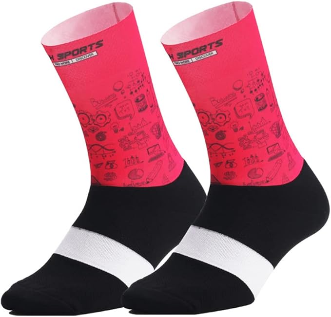 Cycling Socks Pro Mens Womens Riding Socks Bicycle Bike Sport Ankle Athletic Socks XC MTB BMX White Yellow Blue Green Red