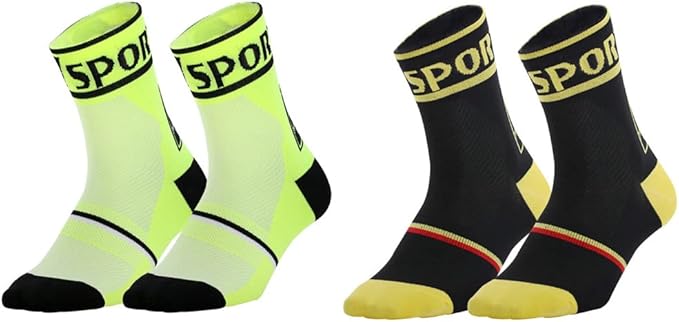 Cycling Socks Pro Mens Womens Riding Socks Bicycle Bike Sport Ankle Athletic Socks XC MTB BMX Black White Pink Blue Green