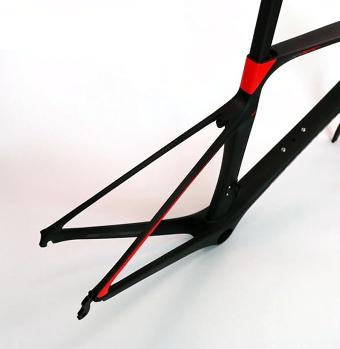 TUJISEK 700C Road Bikes Break Wind Frame Carbon Fibre Ultra Light Frameset with Fork and Seatpost 46/49/52/54/56CM Frame V Brake QR 130MM Semi Internal Routing