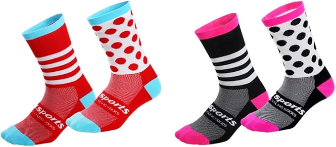 Cycling Socks Pro Mens Womens Riding Socks Bicycle Bike Sport Ankle Athletic Socks XC MTB BMX Black Pink Blue Green Orange