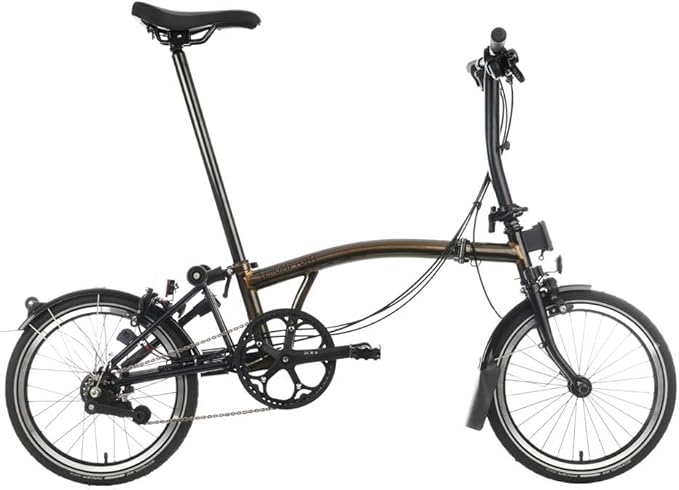 Brompton C Line 6 Speed Folding Bike (Black Lacquer, Low)
