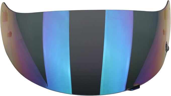 LKV HJ-09 Visor Replacement Face Shield Motorcycle Helmet Visor Anti-Scratch for CL-15 CL-16 CL-17 CL-SP CS-R1 CS-R2 CS-R3 FS-10 FS-15 IS-16 (Chrome Colourful)