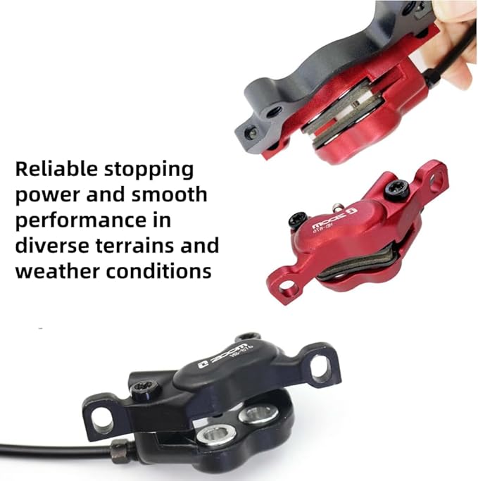 4-Piston Brake Pad Replacement Set Compatible with Zoom HB-876, 2 Pairs High-Performance Semi-Metallic Mountain Bike Bicycle Disc Brake Pads with Caliper Spring and Storage Box