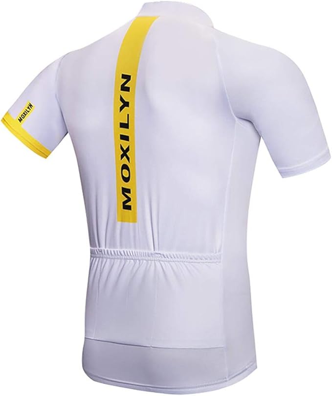 MOXILYN Men's Cycling Jersey Full Zip Riding Clothing Mountain Bike Tops Quick Dry - Bike Shirts