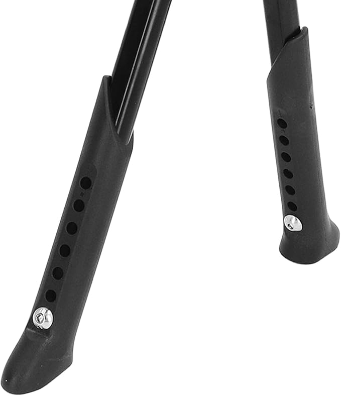Aluminum Alloy Double Leg Bike Kickstand - Center Mount Bicycle Stand with 7 Hole Height Adjustable Design - Sturdy Support for Mountain and Road Bikes - Rustproof and Anti Slip