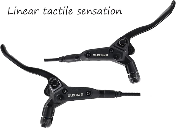 MTB Hydraulic Disc Brakes Set Left Front 800mm Right Rear 1400mm with 160mm Rotors,Aluminum Oil Pressure Calipers Levers for Mountain bike E-Bike Fat Bike Road Bike